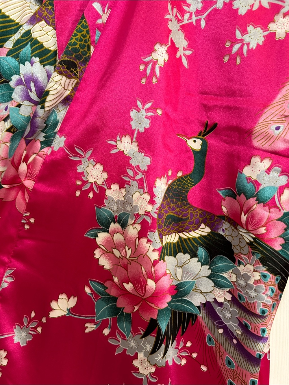Pink Floral Kimono Robe - Picture 5 of 12